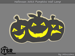 Sims 4 — Halloween 2022 Pumpkins Wall Lamp by Mincsims — Basegame Compatible