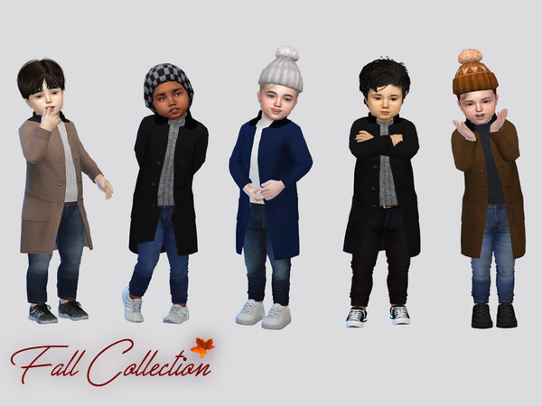 Sims 4 — Briggs Fall Coat Toddler by McLayneSims — TSR EXCLUSIVE Standalone item 9 Swatches MESH by Me NO RECOLORING