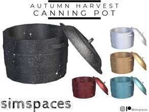 Sims 4 — Autumn Harvest - canning pot by simspaces — Part of the Autumn Harvest set: can or can not? I vote for canning!