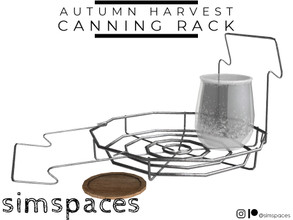 Sims 4 — Autumn Harvest - canning rack by simspaces — Part of the Autumn Harvest set: you put the jar on the rack and the