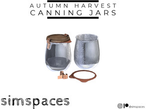 Sims 4 — Autumn Harvest - canning jars by simspaces — Part of the Autumn Harvest set: is this a metaphor for life?? Empty