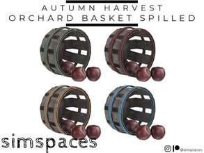 Sims 4 — Autumn Harvest - orchard basket spilled by simspaces — Part of the Autumn Harvest set: you know what they say
