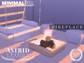 Sims 4 — MinimalSim Astrid Patio - Fireplace by networksims — A modern fire pit, functions as a fireplace.