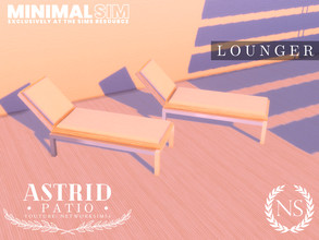 Sims 4 — MinimalSim Astrid Patio - Lounge by networksims — A modern poolside lounger.