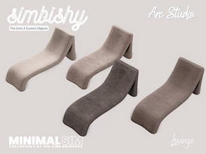 Sims 4 — MinimalSim - Arc Studio Lounge by simbishy — A minimal suede lounge chair