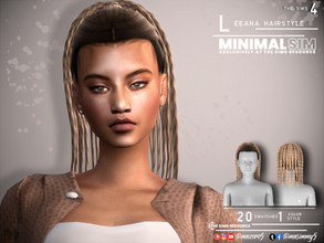 Sims 4 — Minimal Sim Leeana Hairstyle by Mazero5 — High ponytail that was braided and part in the middle. 20 Swatches to