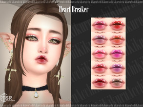 Sims 4 — Heart Breaker Lipstick by Kikuruacchi — - It is suitable for Female and Male. ( Teen to Elder ) - 10 swatches -