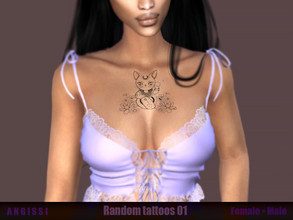Sims 4 — Random tattoos 01 by ANGISSI — *PREVIEWS MADE USING HQ MOD *HQ compatible *FEMALE+MALE *Works with all skins