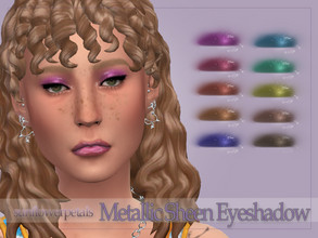 Sims 4 — Metallic Sheen Eyeshadow by SunflowerPetalsCC — An eyeshadow with a metallic sheen and glitter effect. Comes in
