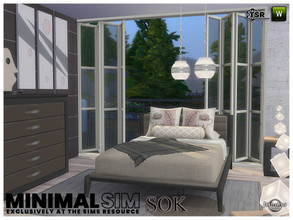Sims 4 — Minimalsim Sok bedroom by jomsims — for our theme find the sok collection the bedroom. soft color and clean