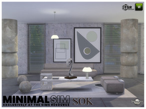 Sims 4 — Minimalsim Sok living room by jomsims — for our theme find the sok collection The Living room sofa. sofa