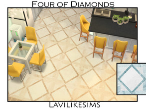 Sims 4 — Diamond by lavilikesims — A geometric floor tile. Base Game Friendly.