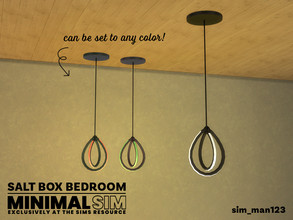 Sims 4 — Salt Box - Ceiling Lamp - Medium by sim_man123 — A sleek and modern pendant light. The white lens of the lamp