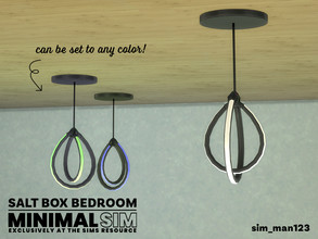 Sims 4 — Salt Box - Ceiling Lamp - Short by sim_man123 — A sleek and modern pendant light. The white lens of the lamp