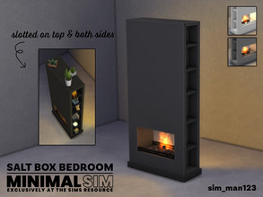 Sims 4 — Salt Box - Fireplace - Medium by sim_man123 — A minimally designed freestanding fireplace, open on both sides