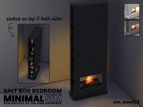 Sims 4 — Salt Box - Fireplace -Tall by sim_man123 — A minimally designed freestanding fireplace, open on both sides with