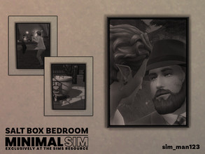 Sims 4 — Salt Box - Large Painting by sim_man123 — A large framed canvas featuring black and white prints.