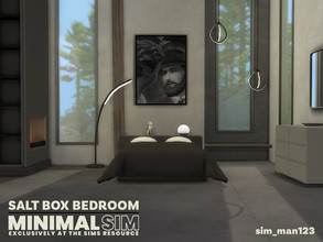 Sims 4 — MinimalSIM - Salt Box Bedroom by sim_man123 — A clean and simple bedroom, perfect for the minimalist sim!