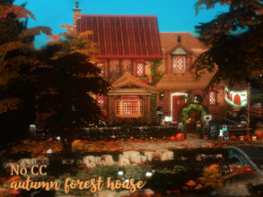 Sims 4 — Autumn Forest House by VirtualFairytales — A warm and cozy autumn-themed family home with a huge garden and a