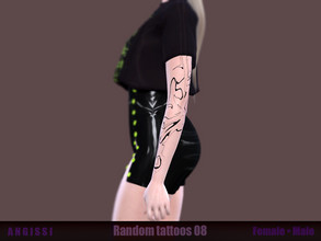 Sims 4 — Random tattoos 08 by ANGISSI — *PREVIEWS MADE USING HQ MOD *HQ compatible *Left, right, both hands *FEMALE+MALE