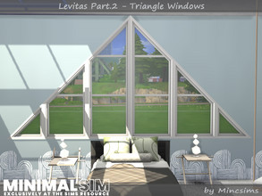 Sims 4 — MINIMALSIM Levitas Part.2 - Triangle Windows by Mincsims — You can mix and match these windows with various