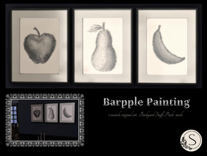 Sims 4 — Barpple Painting by Simmie Studio  by Simmie_Studios — Original art by Simmie Studio. Decorate your Dining Room