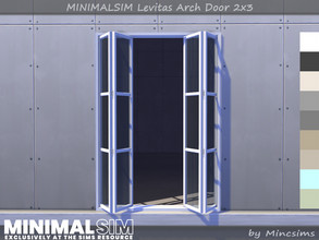 Sims 4 — MINIMALSIM Levitas Arch Door 2x3 by Mincsims — Basegame Compatible 9 swatches
