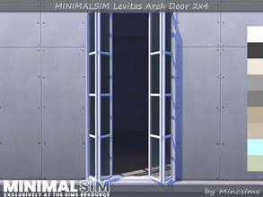 Sims 4 — MINIMALSIM Levitas Arch Door 2x4 by Mincsims — Basegame Compatible 9 swatches