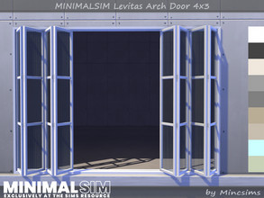 Sims 4 — MINIMALSIM Levitas Arch Door 4x3 by Mincsims — Basegame Compatible 9 swatches