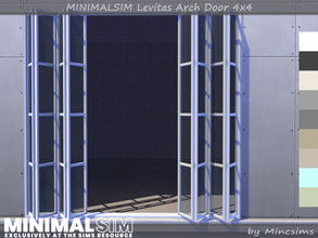 Sims 4 — MINIMALSIM Levitas Arch Door 4x4 by Mincsims — Basegame Compatible 9 swatches