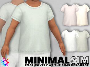 Sims 4 — MinimalSim Toddler Tees by Pelineldis — Five toddler t-shirts in minimal style.