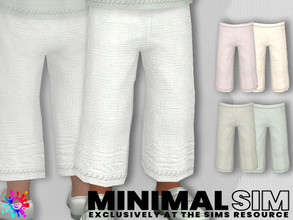 Sims 4 — MinimalSim Toddler Pants - Needs EP Get Famous by Pelineldis — Five toddler pants in minimal style.