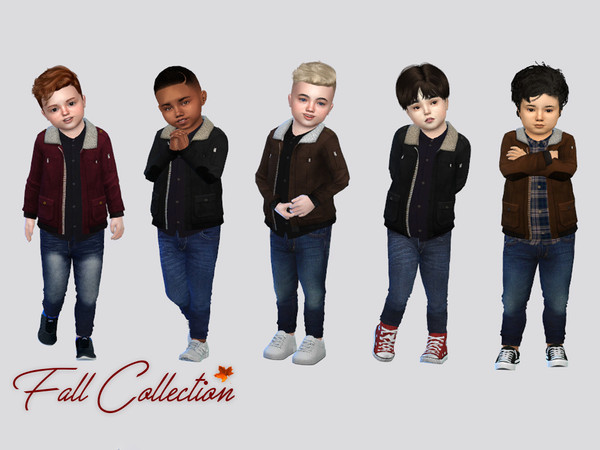 Sims 4 — Ulrick Jacket Toddler by McLayneSims — TSR EXCLUSIVE Standalone item 9 Swatches MESH by Me NO RECOLORING Please