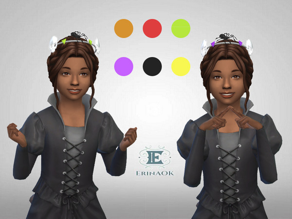 Sims 4 — Spooky Tiara CH 10.04 by ErinAOK — Spooky Spider Skull Tiara 6 Swatches