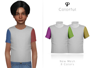 Sims 4 — Colorful by Praft — Praft - Colorful - 8 Colors - New Mesh (All LODs) - All Texture Maps - HQ Compatible -