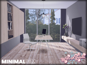 Sims 4 — MinimalSIM - Frore by ArwenKaboom — New office set made as part of MinimalSIM collab. It portrays minimalistic