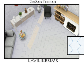 Sims 4 — ZigZag Thread by lavilikesims — A thread like carpeting with a zigzag pattern. Base Game Friendly.