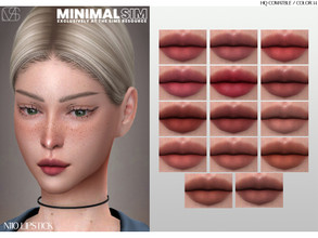 Sims 4 — MinimalSim N110 Lipstick by Lisaminicatsims — -New Mesh -Lipstick category -HQ comatble -14 swatches -All Skin