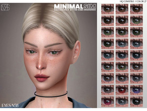 Sims 4 — MinimalSim Eyes N58 by Lisaminicatsims — -New Mesh -Face Paint category -HQ comatble -27 swatches -All Skin