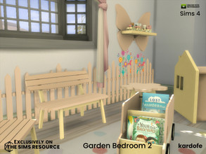 Sims 4 — Garden Bedroom 2 by kardofe — Second part of Garden Bedroom, is the study area, with a nice table in the shape