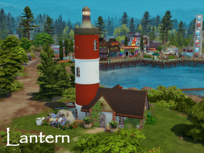 Sims 4 — Lantern | No CC by GenkaiHaretsu — As soon as I found out that we could build round rooms, I knew what that