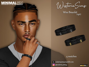 Sims 4 — MinimalSim Wiss Bracelet by WisteriaSims — **FOR MEN **NEW MESH *TEEN TO ELDER - Bracelet Category (right) - 4