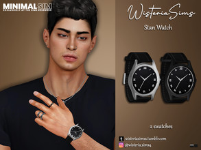 Sims 4 — MinimalSim Stan Watch by WisteriaSims — **FOR MEN **NEW MESH *TEEN TO ELDER - Bracelet Category (left) - 2