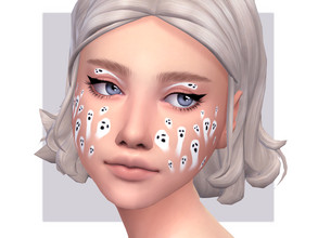 Sims 4 — Ghosts Facepaint by Sagittariah — base game compatible 1 swatch properly tagged enabled for all occults (except