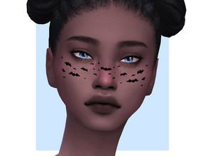 Sims 4 — Bats Facepaint by Sagittariah — base game compatible 1 swatch properly tagged enabled for all occults (except