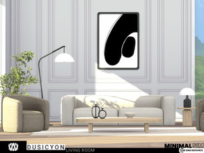 Sims 4 — MinimalSIM - Dusicyon Living Room by wondymoon — Minimalist style living room; Dusicyon! Have fun! - Set