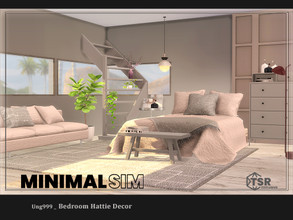 Sims 4 — MinimalSim_Bedroom Hattie Decor by ung999 — Decor items of a minimalist bedroom, set includes 10 objects: