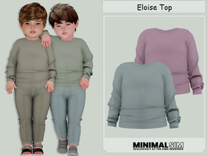 Sims 4 —  MinimalSim Eloise Top by couquett — Minimalist top for your toddler - 11 swatches - new mesh - HQ mod