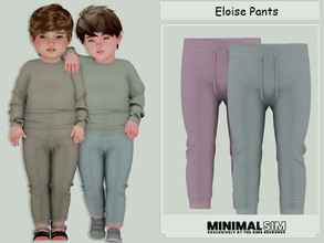 Sims 4 —  MinimalSim Eloise Pants by couquett — Minimalist Hyacinth top for your toddler - 12 swatches - new mesh - HQ