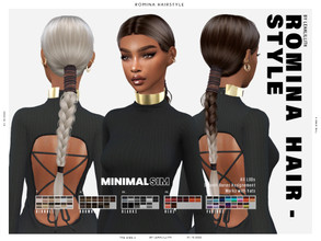 Sims 4 — MinimalSIM Romina Hairstyle by Leah_Lillith — MinimalSIM Romina Hairstyle All LODs Smooth bones Custom CAS